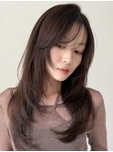 韓国風レイヤーカット髪質改善ダブルカラーハッシュカット