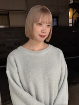 エン クラン バイ ヘッドライト たまプラーザ南口店(en. clan by HEADLIGHT)&nbsp;江頭里穂/たまプラーザ/ボブ/ハイトーン/簡単スタイリング