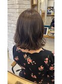 シアーモカブラウン×切りっぱなしボブ×髪質改善トリートメント