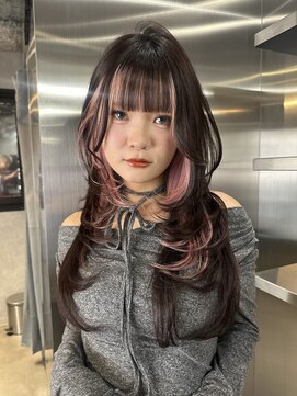 アイトーキョー 名古屋2nd(AI TOKYO) レイヤーカット/ハイレイヤー/インナーカラー/ピンク/栄/矢場町