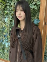 ロックス バイ マグ 松本(rocks BY MAG)&nbsp;ココアブラウン透け感レイヤーカットロング