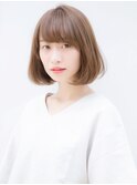 【yuka】透明感アッシュブラウンベージュ×ラウンドボブ