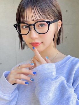 ガーデン タチカワ(garden tachikawa) 切りっぱなしボブ×シースルーバング×フレンチガーリー