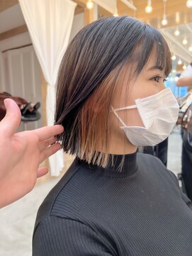 ロンドアジュール 横浜(Lond azur) 【阿部もえる】外ハネボブとインナーカラー