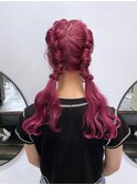【RITZY】ピンクヘア☆ツインヘアアレンジ