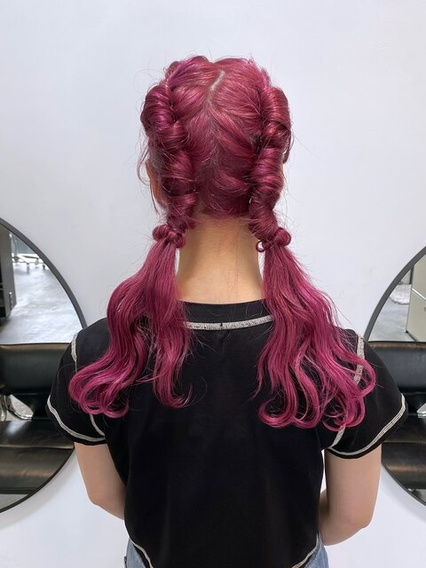 【RITZY】ピンクヘア☆ツインヘアアレンジ