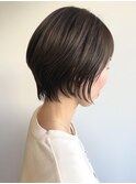 アッシュグレージュショート