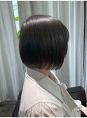 イメチェン30代40代50代大人ワンレンボブ白髪染めグレージュ#87