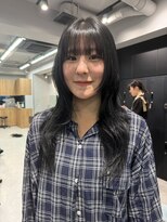 【 韓国風 】ザクザクレイヤー/暗髪レイヤー/艶カラー/レイヤー