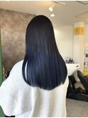 ネイビーブルー+バレイヤージュ