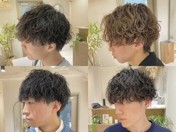 クーナバイトマト 横浜(Cuna by TOMTO)の写真/メンズにも人気クロスパーマが得意◎高いカット技術と再現性の高いスタイルでONもOFFもキマると好評☆