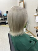 【函館】ハイトーンホワイト外ハネボブ20代30代40代【美容室】