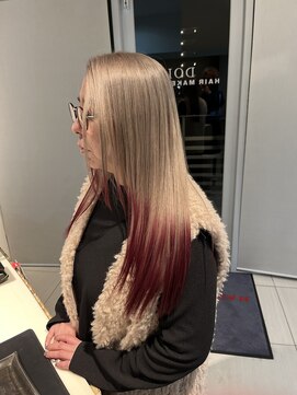 ドイ(DOI) ミルクティーグレージュ×ボルドー