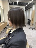 イメチェン ボブ 外ハネボブ 美髪 ホワイトブロンド 韓国