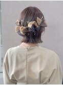 【立川cres奈佳子】ヘアアレンジ　タイトヘアボブリボンアレンジ
