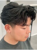 奈良men'sフェザーパーマフェザーショート