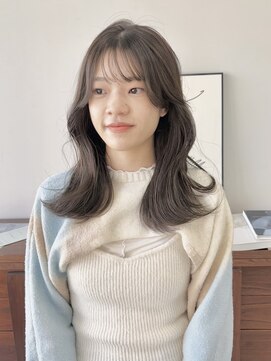 ヘアー アイス 御器所本店(HAIR ICI) ブリーチなしカラーオリーブカラー暗めカラー夏カラーくびれヘア