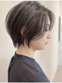 Say.丸みショートレイヤーシルキーベージュミルクティーベージュ