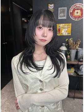 ココ 横浜(coco) セミロングレイヤーカット韓国ヘアハッシュカット