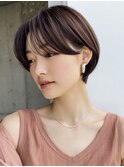 髪質改善　脱白髪染め　ボブ　市川
