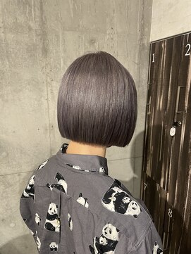 アンサム 下北沢店(UNSOME) ボブ/切りっぱなしボブ/グレージュ/ブリーチカラー