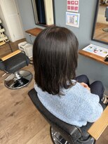 レアレア ヘアアンドライフ(LeaLea)&nbsp;着物ヘア/ダークアッシュ/ミディアムレイヤーカット/伊丹