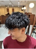 ツイストスパイラルマッシュツーブロックパーマ