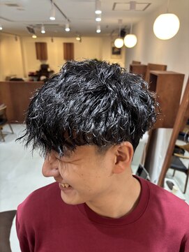 アンド グラフ(& Graph.) ツイストスパイラルマッシュツーブロックパーマ