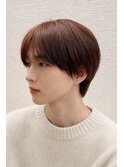 ナチュラルヘアマンダリンカラーショート