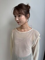 ユーフォリア 青山(Euphoria)&nbsp;まろやかベージュカラー×ルーズアップヘアアレンジ