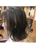 切りっぱなしシースルーボブ