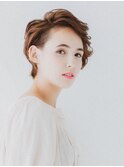 モードヴェールウェーブミニマムボブ耳かけノットヘア