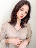 『rue京都』センターパートで抜け感☆ひし形ミディ