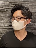 ツーブロックビジネスショートフェードパーマコンマヘア