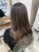 ラボヌールヘアーノーブル 新越谷店(La Bonheur hair noble) ロング　ハイライトグラデーション