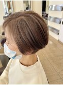 白髪ぼかしハイライト ショート