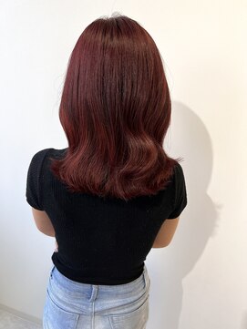 リコ ヘアアンドリラクゼーション 名駅店(LICO HAIR＆RELAXATION) 【LICO】ワインレッドカラーbyコモト ハルキ　トリートメント
