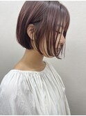 コンパクトボブ 暖色カラー