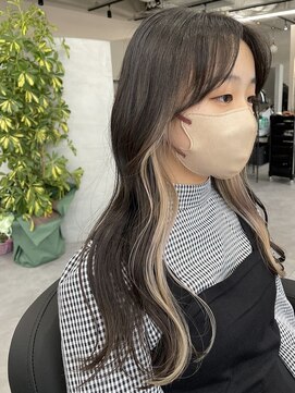 ジエクトカナウ 大阪梅田店(The Ect canow) インナーミルクティー/デザインカラー/ホワイトベージュ