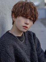 小久保Style☆ハイライトアッシュブラックマッシュパーマウルフ