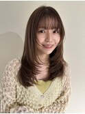 レイヤースタイル×ベージュカラー