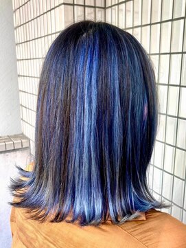 マティーナ ヘアー 池袋(Matina hair) 【アンブレラカラー/ブルー/インナーカラー】20代30代40代50代
