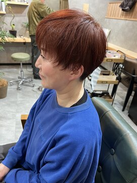 ウル(ulu.) 大人可愛い♪刈り上げショート×ピンクカラー