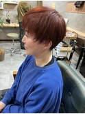 大人可愛い♪刈り上げショート×ピンクカラー