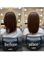 ツヤと髪 クリム(crim)&nbsp;髪質改善ヘアエステ　ミディアム　白髪染め　30代、40代、20代