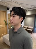 ベリーショート/ダークアッシュ/ニュアンスパーマ/韓国マッシュ