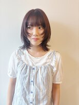 ベンジー 薬院大通店(benji)&nbsp;顔まわりレイヤー×ラベンダーブラウン