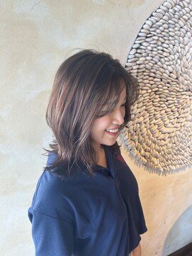 アンツ サザンリゾート 茅ヶ崎店(ANT'S Southern Resort) ミディアムヘア/暗めカラー/透明感ブラウン/茅ヶ崎