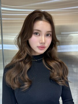 ルームバイシー 新宿(Loom. by Sea) □オリーブグレー×小顔[ココアベージュ/黒髪/くらげヘアー]