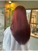 ワインレッド艶ロング